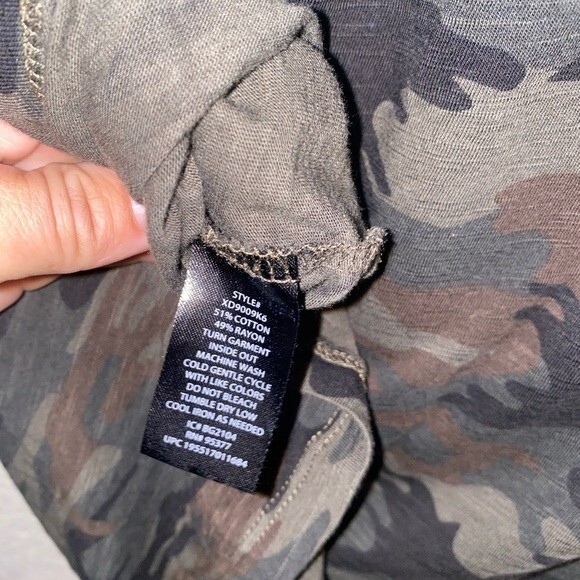 women camo shirt dress short sleeve grunge goth punk rock Small - Picture 7 of 11